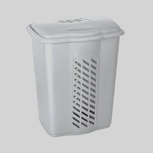 DD STYLE Корзина для белья 60 л. 05002 СЕРЕБРИСТО/СЕРЫЙ