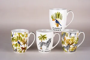 КОРАЛЛ Кружка 350мл Джунгли (микс 4 диз) 8905