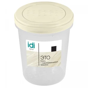 DELTA Банка для хранения продуктов с закруч.крышкой Asti 1л, светло-бежевый 221102025/01