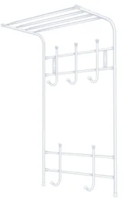 НИКА Вешалка настенная с полкой 2-х ярусная  ВПТ5/МБ матовый белый