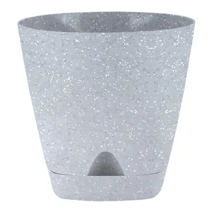 Delta Горшок для цветов InGreen AMSTERDAM 250 мм, 8 л с прикорневым поливом IG630210025 светлый камень