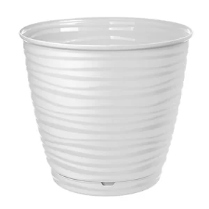 Delta Горшок для цветов Saffron 225 мм, 5,4 л, с поддоном 221610329/01 (белый)
