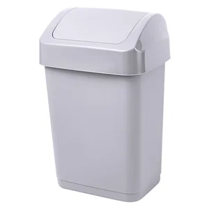 DELTA Контейнер для мусора Step 25 л с крышкой-маятником SC480411025 серый