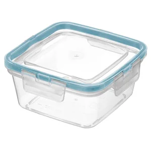 DELTA Контейнер для продуктов герметичный квадратный 0,4 л с защелками (бесцветный) 221103218/02