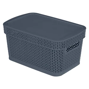 Delta Корзина для хранения Keeplex Ajur с крышкой 5 л, 28,1×18,5×13,9 см KL411311026 космический серый