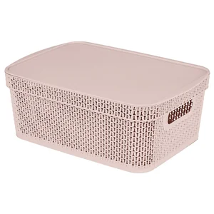 Delta Корзина для хранения Keeplex Ajur с крышкой 11 л, 38×27×14,3 см KL411511005 бежевый топаз