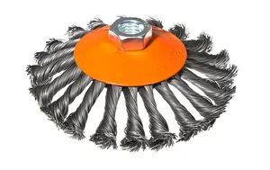 Sturm Корщетка-насадка для УШМ тип "колесо" с наклоном, М14, D125мм,витая.сталн.пров. 5240402