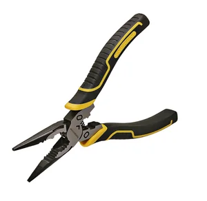 Hanskonner Длинногубцы 160мм, эксц. шарнир,+30% к силе реза, TPR рукоятки , HK1020-02-3-160