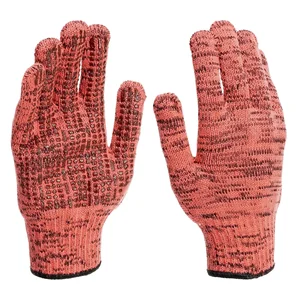 Сибртех Перчатки трикотажные, акрил, усиленные, ПВХ-гель Протектор, цвет: коралл, 10 класс 68196