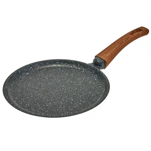 ГАРДАРИКА Сковорода блинная 24 см с антипригарным покрытием и ручкой soft-touch 0824-14 линейка Гранит серия "Мегалит 14"