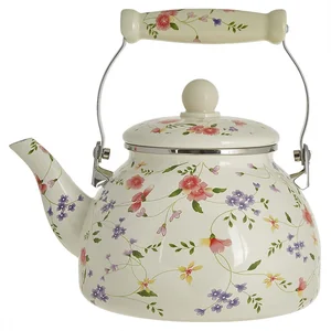 METALLONI Чайник 3 л эмалированный с керамической ручкой EM-1336 "Флориана"