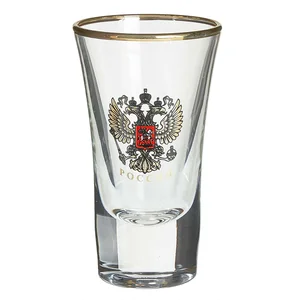 ДЕКОСТЕК Стакан 50 мл 6 штук "Герб России" 1088-ГЗ4
