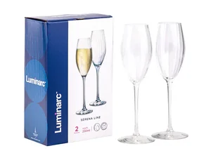 LUMINARC Набор бокалов для шампанского SERENA LINE 2шт 200мл X2271