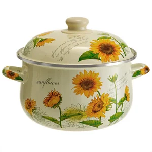 METALLONI Кастрюля 5,0 л, EM-1514  "Подсолнухи"