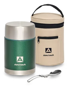 Арктика Термос 306-800А-GN 800мл. зеленый с широким горлом в чехле