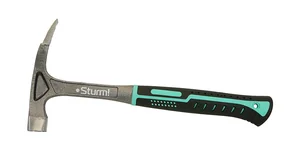 Sturm Молоток кровельщика цельнокованый, 740 г, обрезиненная рукоятка, пескоструйная обработка 1010-74-740