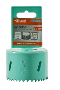 Sturm Коронка биметаллическая, 64 мм, 5/8", 1090-04-BI-64