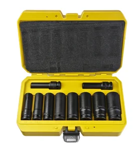 Hanskonner Набор ударных головок CrMo 10 шт 10-24 мм, посадка 1/2", длинные HK1045-18-1/2L