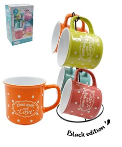 Lavenir Набор кружек на м/подст. (4пр.) "С любовью" 300 мл, 21665