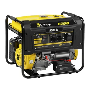 KOLNER Генератор бензиновый 5.5 кВт, электростартер, медь LCD, 3х230 В, 35л, KEG 5500Е