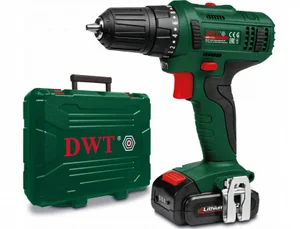 DWT Аккумуляторный шуруповерт ABS 18В LI-ion-2 ВМС, 1.5Aч, 10мм, 45Нм