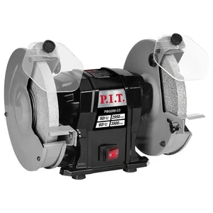 P.I.T. Станок точильный электрич. PBG200-C3 (500Вт, 2950об/мин, Ø200х12,7х20/200х16х20мм, пылезащ.)