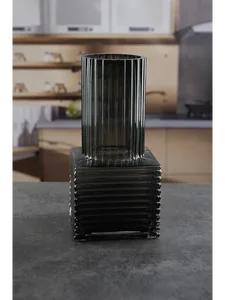 Royal Classics Ваза стеклянная 12*25 см, цвет серый 68948