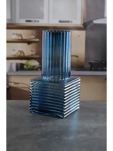 Royal Classics Ваза стеклянная 12*25 см, цвет синий 68949