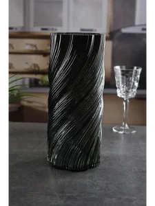 Royal Classics Ваза стеклянная 12*30 см, цвет серый 68984