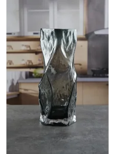 Royal Classics Ваза стеклянная 12*30 см, цвет серый 68986