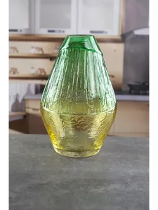 Royal Classics Ваза стеклянная 16*28 см, цвет Жёлто-зелёный 68979