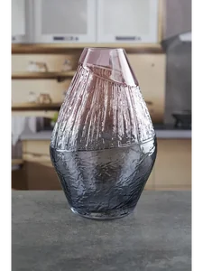 Royal Classics Ваза стеклянная 16*28 см, цвет серо-розовый 68977