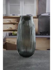 Royal Classics Ваза стеклянная 9*30 см, цвет серый 68960