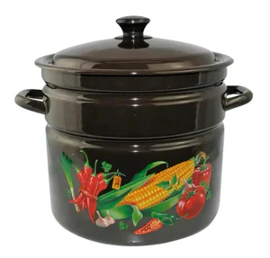 КМК Кастрюля цилиндрическая бортовая 12 л 41804-242/6-У2 Царица полей коричневая