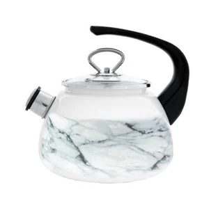 КМК Эмалированный чайник 2,0л. 43604-102/4.01-У1 Белый мрамор