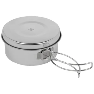 Mallony Кастрюля малая из нержав. стали Camp-S12, об: 590 мл, с крышкой-блюдом, об: 150 мл 991024-SK