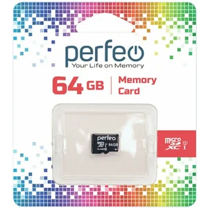 Perfeo Карта памяти microSDXC 64GB High-Capacity (Class 10) UHS-1 без адаптера