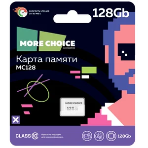 Карта памяти 128Gb Micro-SD More choice Class10 V10 MC128 (Black)