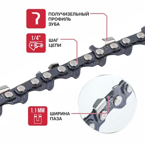 P.I.T. Цепь пильная для цепных пил ADVANCE 1/4"-1,1-28, шина 4", для PKE20H-100A (ASCH01-0428R)