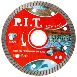 P.I.T. Диск алмазный отрезной Turbo 125x22,2x1,4 мм (ACTW02-T125)