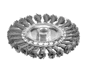 P.I.T. Кордщетка дисковая 125x0,5мм, стальная крученая проволока, резьба M14 (APLS12-S125)