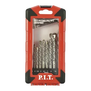 P.I.T. Набор сверл по бетону10 шт, 3,0 - 12,0мм, кейс (ASET02-010A)