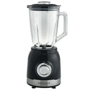 DELTA Блендер стационарный 1300 Вт, 1,5 л стеклянная чаша DE-7301 черный
