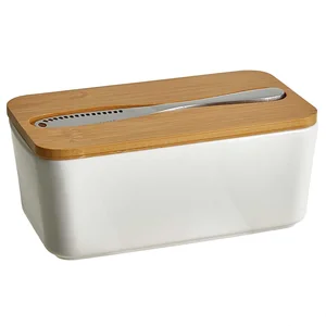 ALPENKOK Масленка с бамбуковой крышкой и ножом для масла AK5-0023