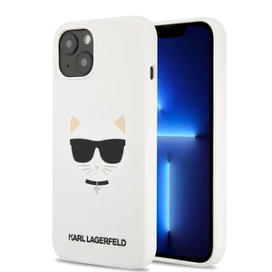 Lagerfeld для iPhone 13 mini чехол Liquid silicone Choupette Hard White
