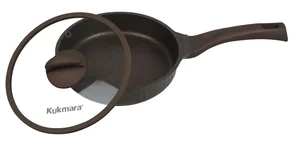Кукмара Сковорода 260мм с ручкой,со стеклянной крышкой, АП линия Stella(mokko) ссм261а