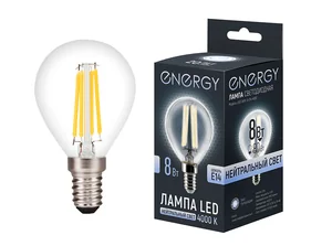 Energy Лампа светодиодная LED G45F-8-E14-4000. 109322-SK