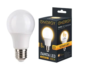 Energy Лампа светодиодная LED А60-8-E27-3000. 109304-SK