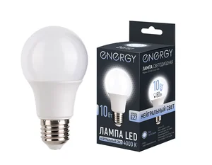 Energy Лампа светодиодная LED А60-10-E27-4000. 109308-SK