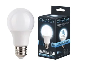 Energy Лампа светодиодная LED А60-10-E27-6500. 109309-SK